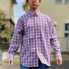 画像16: 「Lacoste(ラコステ)」追っかけチェック ピンク IZOD クラシックフィット ストレッチ ボタンダウンシャツ (16)