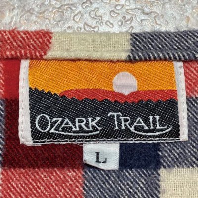 画像1: 「OZARK TRAIL(オザークトレイル)」3×3 ブロックチェック ノーカラー ネルシャツ