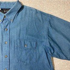 画像5: 「Panhandle Slim(パンハンドルスリム)」90s USA製 シカ ゴブラン織り シャンブレー デニム シャツ (5)