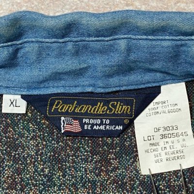 画像2: 「Panhandle Slim(パンハンドルスリム)」90s USA製 シカ ゴブラン織り シャンブレー デニム シャツ