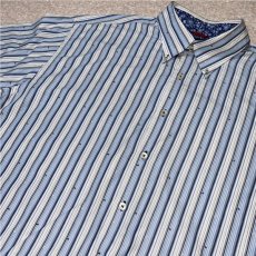 画像15: 「Tommy Hilfiger(トミーヒルフィガー)」ストライプ 立体ネップ 花柄切替 ドレス ボタンダウン シャツ (15)