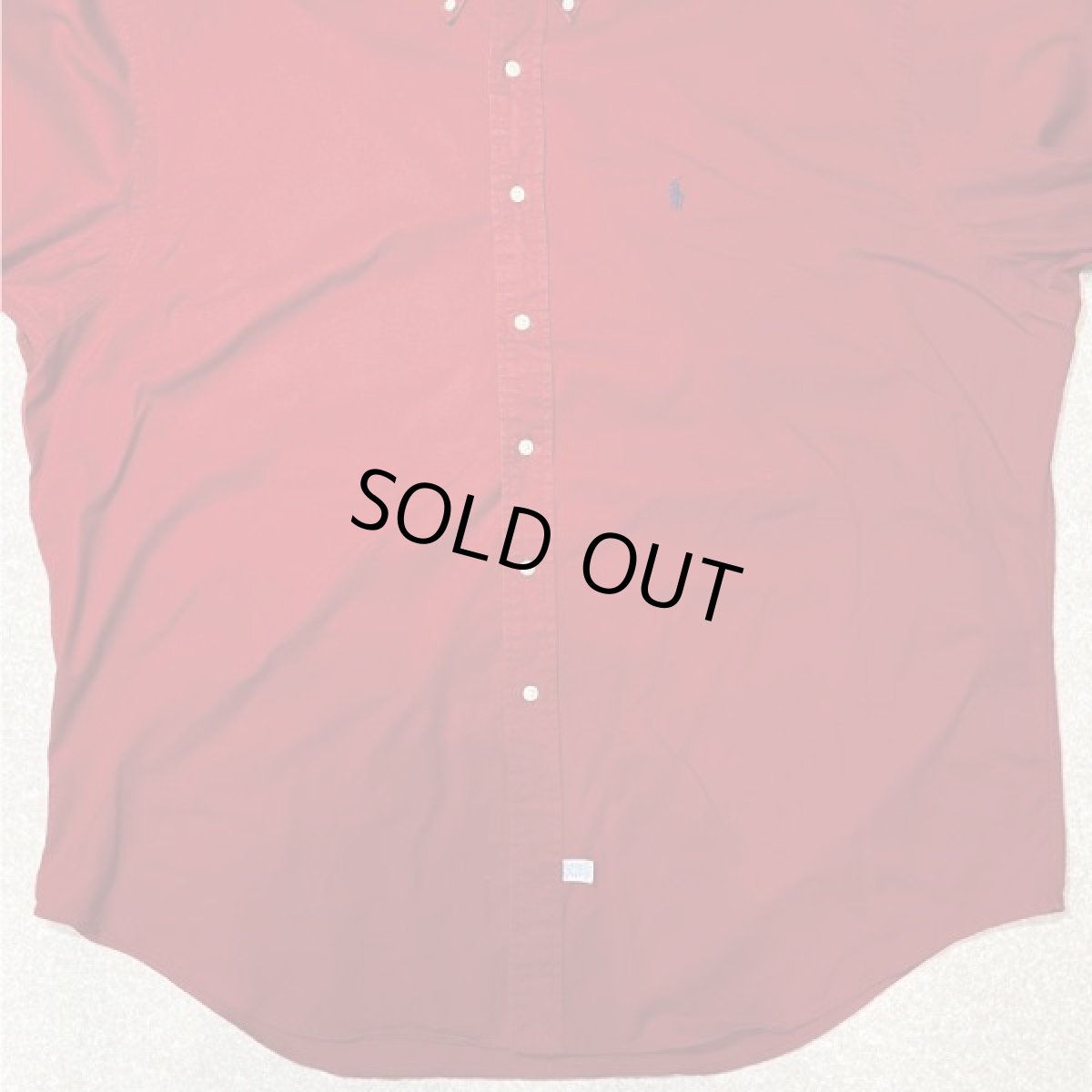 画像5: 「RALPH LAUREN(ラルフローレン)」XXL レッド ツイル ポニー刺繍 ボタンダウンシャツ (5)