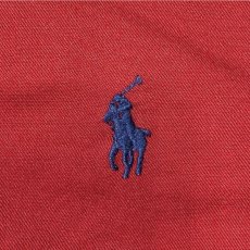 画像6: 「RALPH LAUREN(ラルフローレン)」XXL レッド ツイル ポニー刺繍 ボタンダウンシャツ (6)