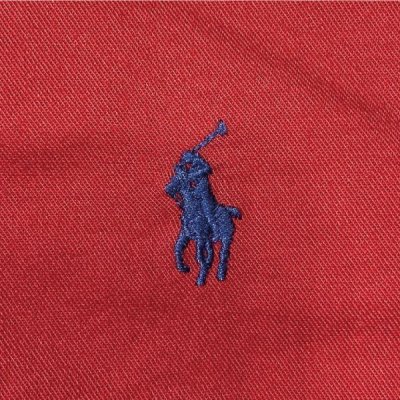 画像2: 「RALPH LAUREN(ラルフローレン)」XXL レッド ツイル ポニー刺繍 ボタンダウンシャツ