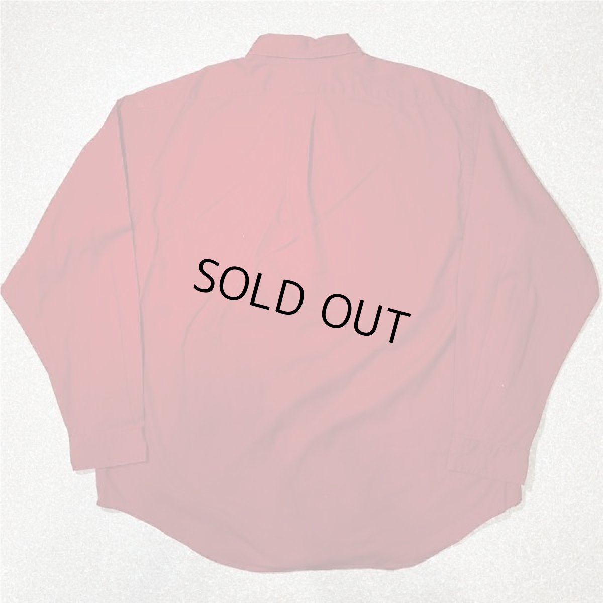 画像10: 「RALPH LAUREN(ラルフローレン)」XXL レッド ツイル ポニー刺繍 ボタンダウンシャツ (10)