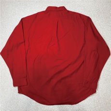 画像10: 「RALPH LAUREN(ラルフローレン)」XXL レッド ツイル ポニー刺繍 ボタンダウンシャツ (10)