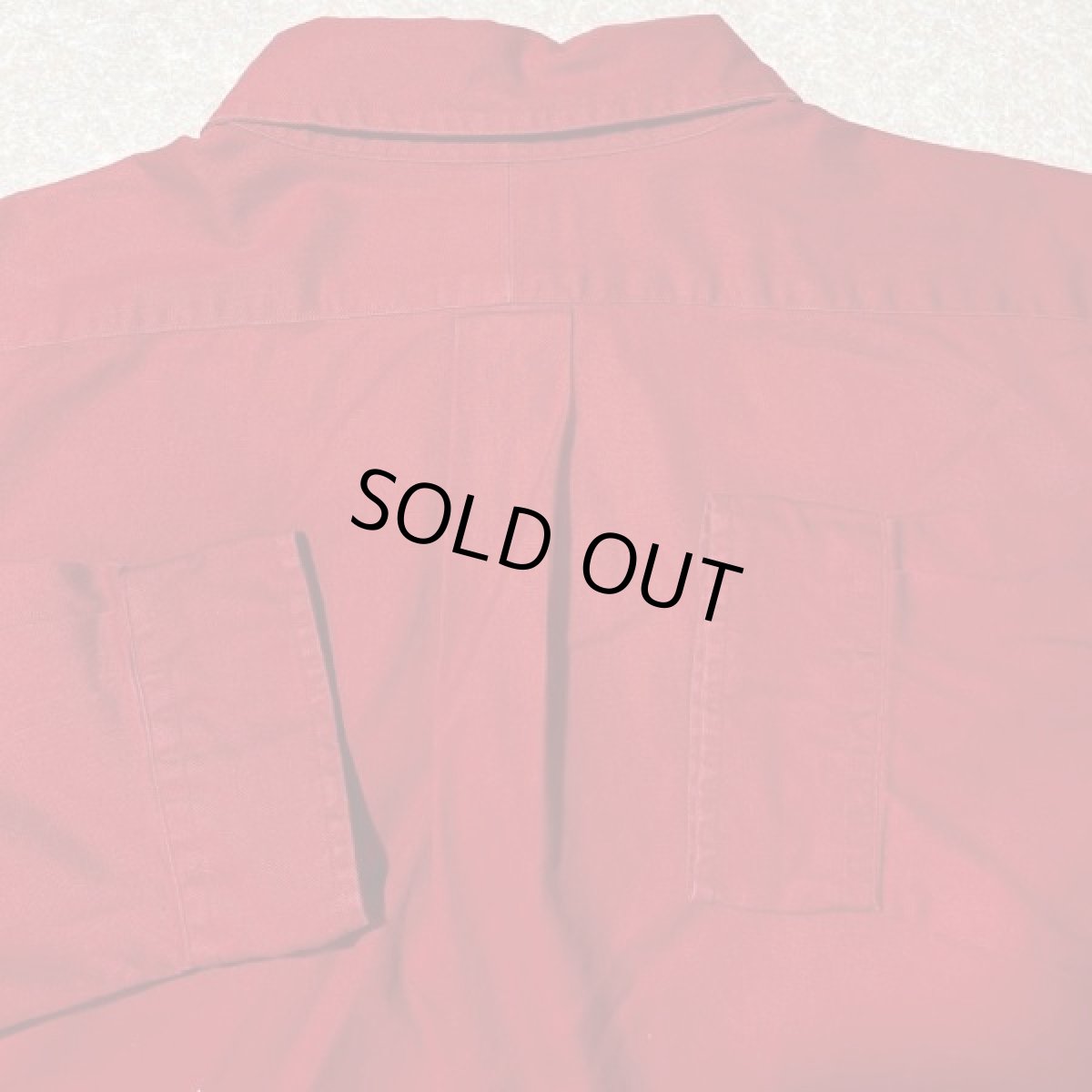 画像12: 「RALPH LAUREN(ラルフローレン)」XXL レッド ツイル ポニー刺繍 ボタンダウンシャツ (12)