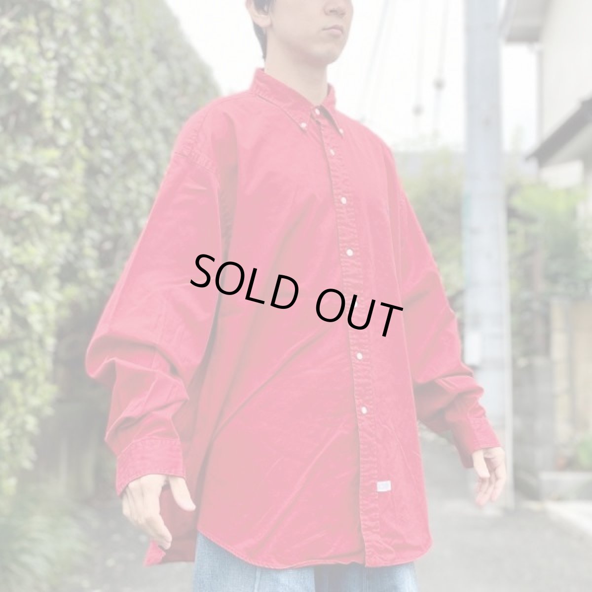 画像17: 「RALPH LAUREN(ラルフローレン)」XXL レッド ツイル ポニー刺繍 ボタンダウンシャツ (17)