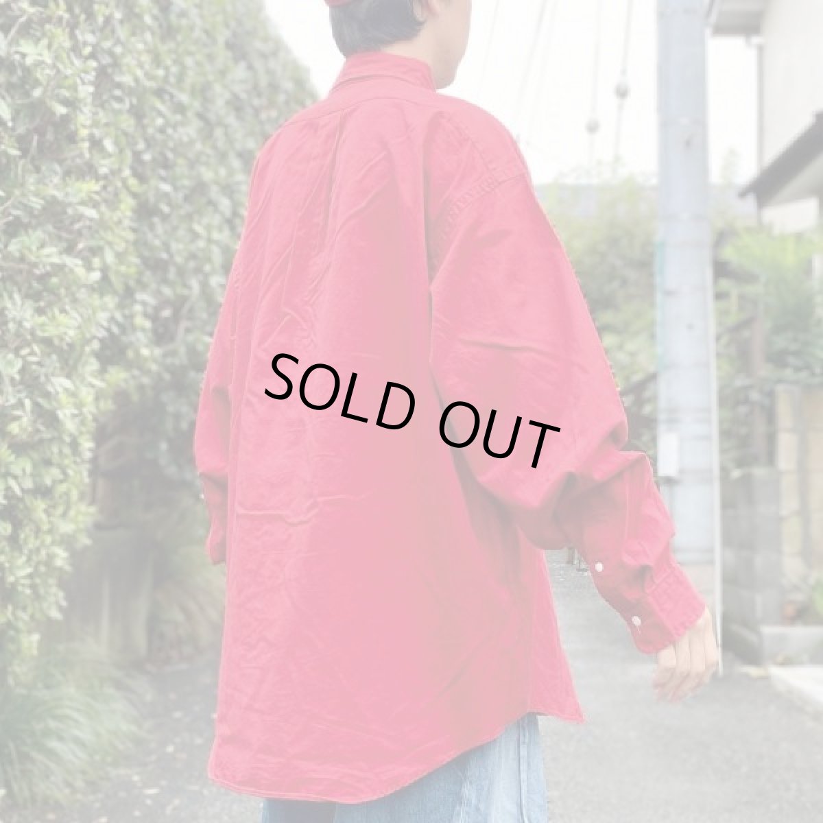 画像19: 「RALPH LAUREN(ラルフローレン)」XXL レッド ツイル ポニー刺繍 ボタンダウンシャツ (19)