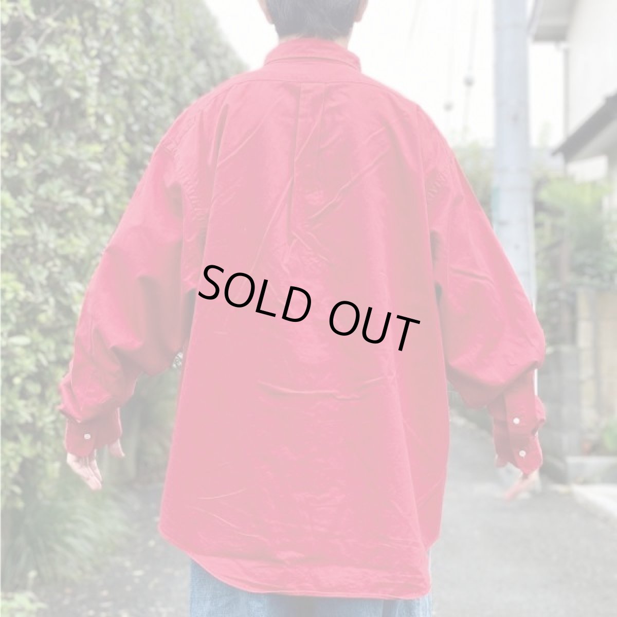 画像20: 「RALPH LAUREN(ラルフローレン)」XXL レッド ツイル ポニー刺繍 ボタンダウンシャツ (20)