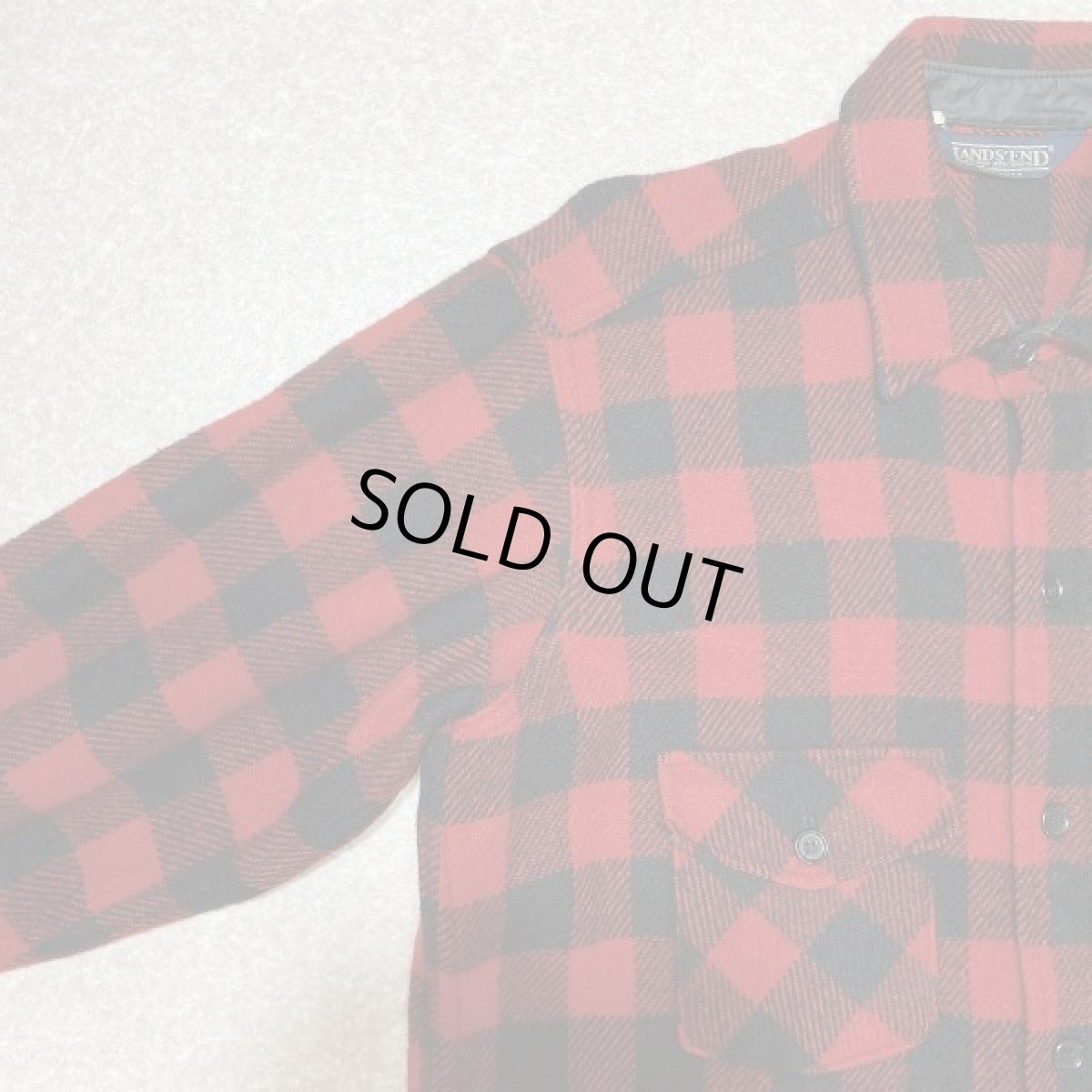 画像2: 「LANDS' END(ランズエンド)」90s USA製 ブロックチェック バッファローチェック ワークシャツ (2)