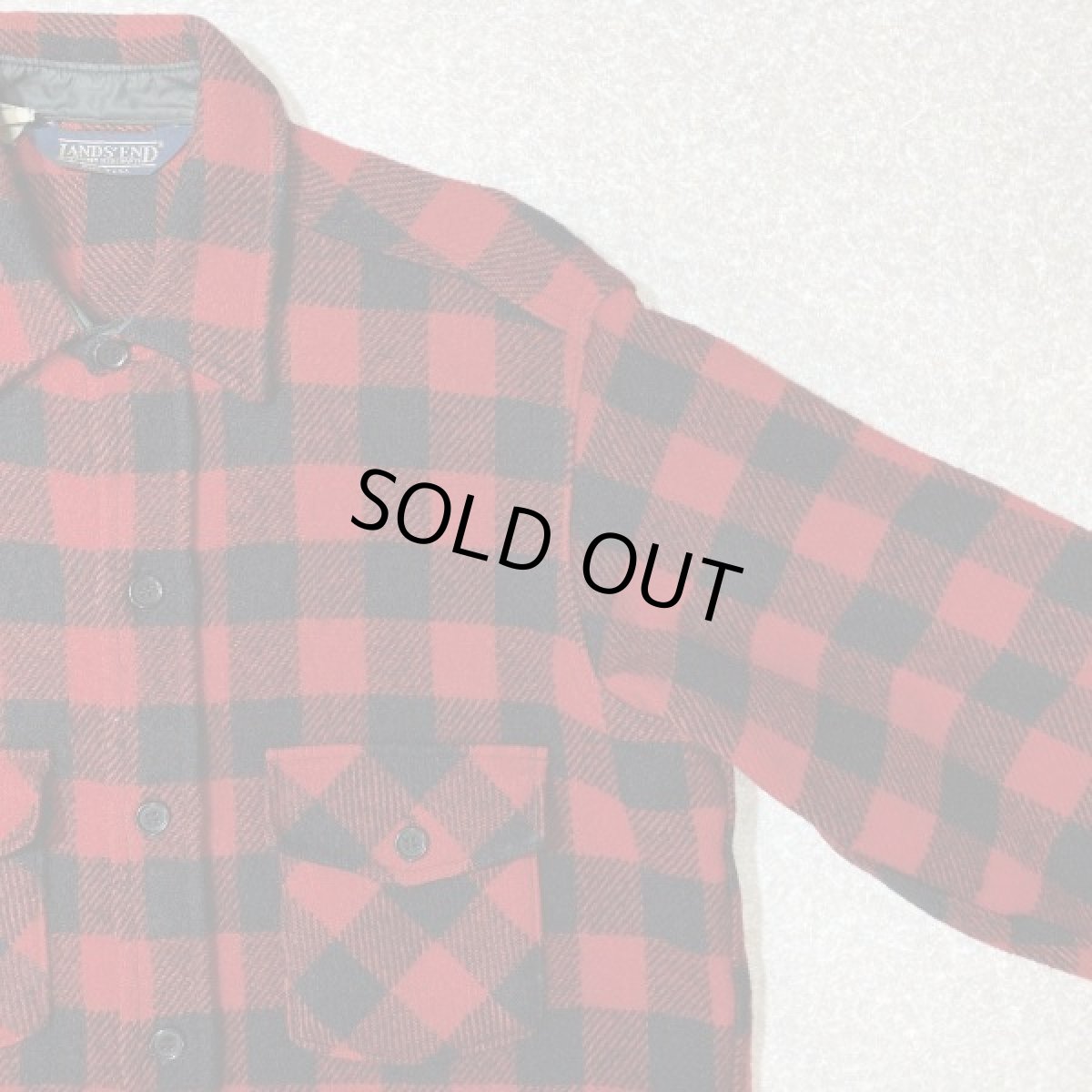 画像4: 「LANDS' END(ランズエンド)」90s USA製 ブロックチェック バッファローチェック ワークシャツ (4)