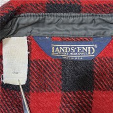 画像8: 「LANDS' END(ランズエンド)」90s USA製 ブロックチェック バッファローチェック ワークシャツ (8)