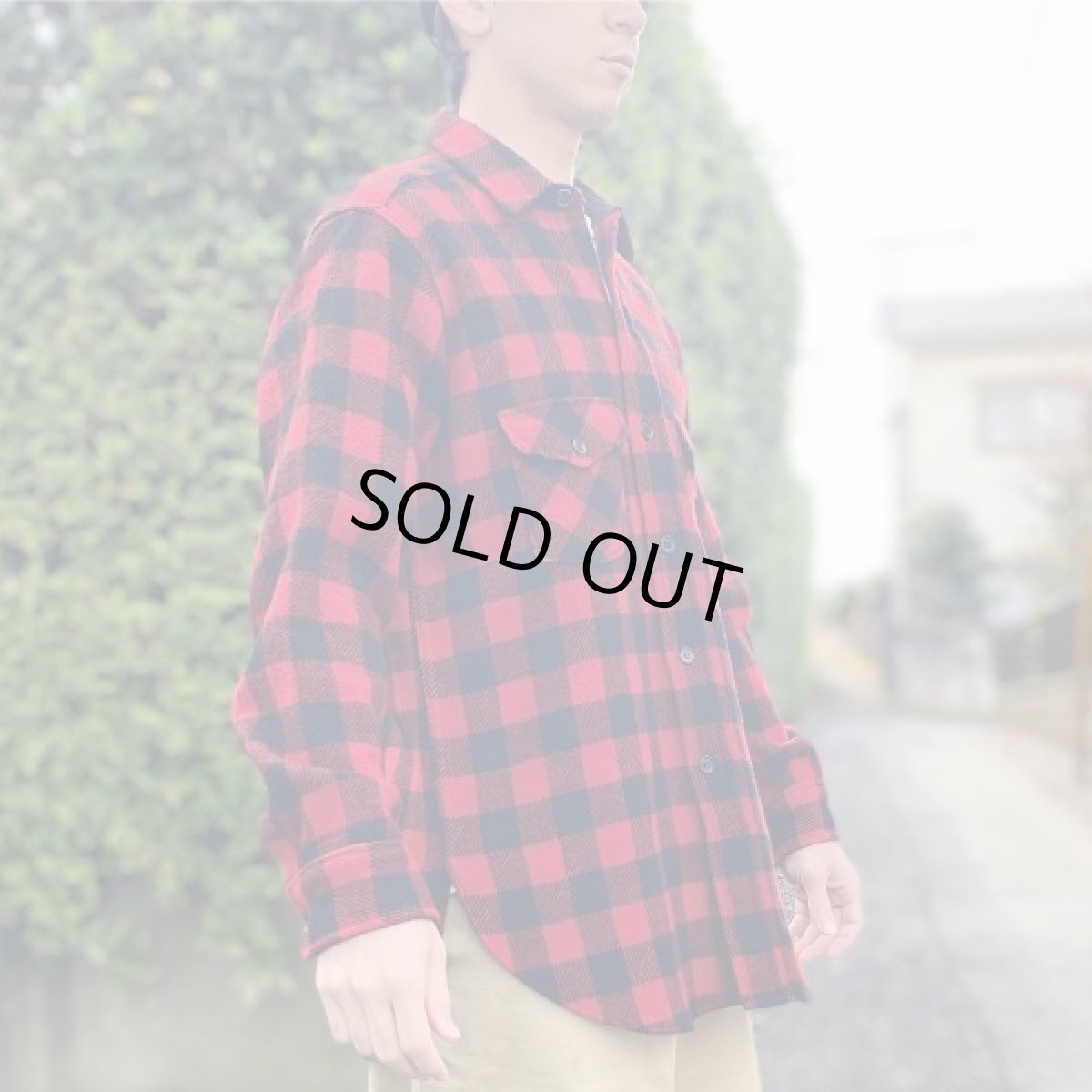 画像17: 「LANDS' END(ランズエンド)」90s USA製 ブロックチェック バッファローチェック ワークシャツ (17)