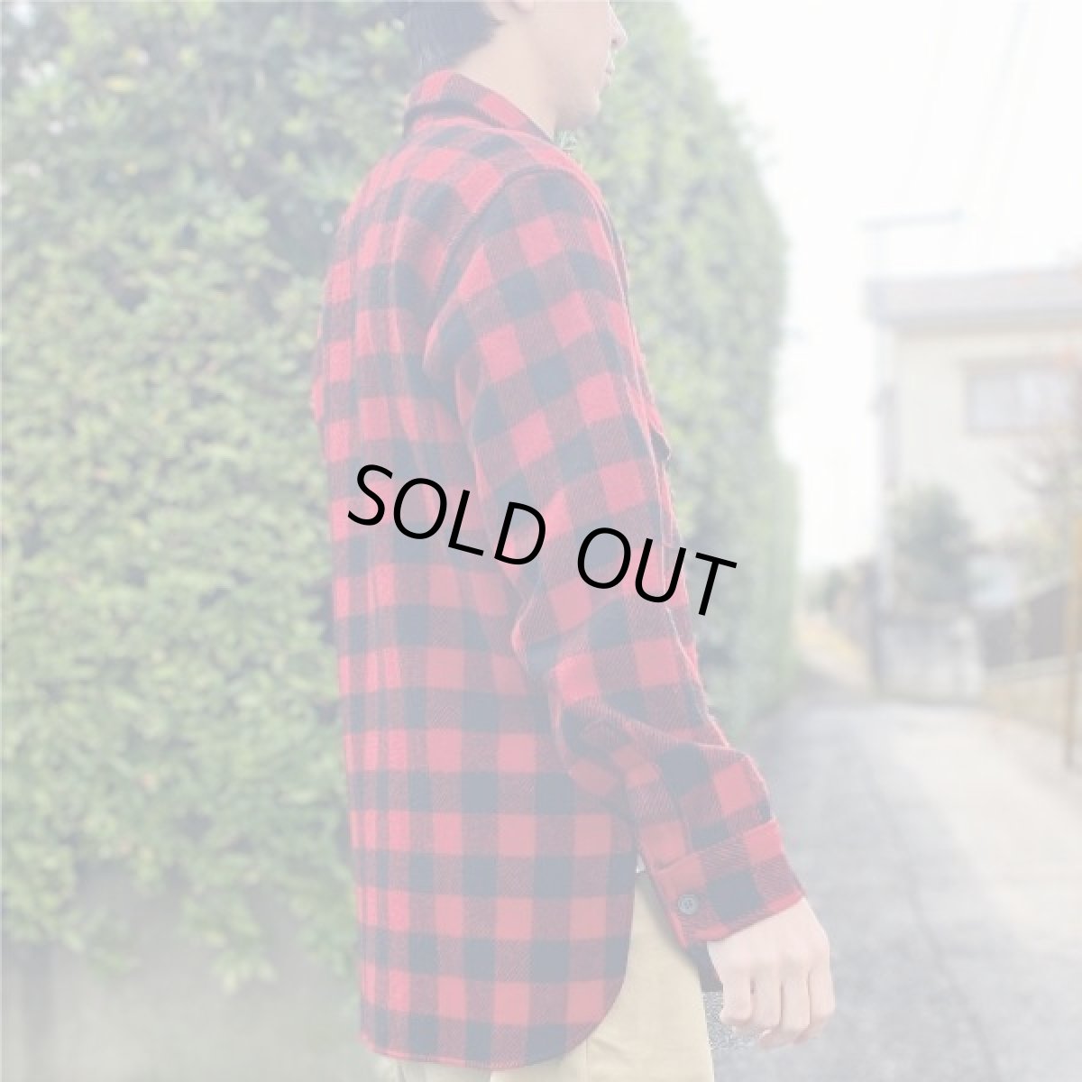 画像18: 「LANDS' END(ランズエンド)」90s USA製 ブロックチェック バッファローチェック ワークシャツ (18)