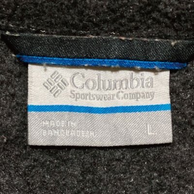 画像2: 「Columbia(コロンビア)」Lサイズ チャコール×カーキ フルジップ ハイネック バイカラー フリースジャケット