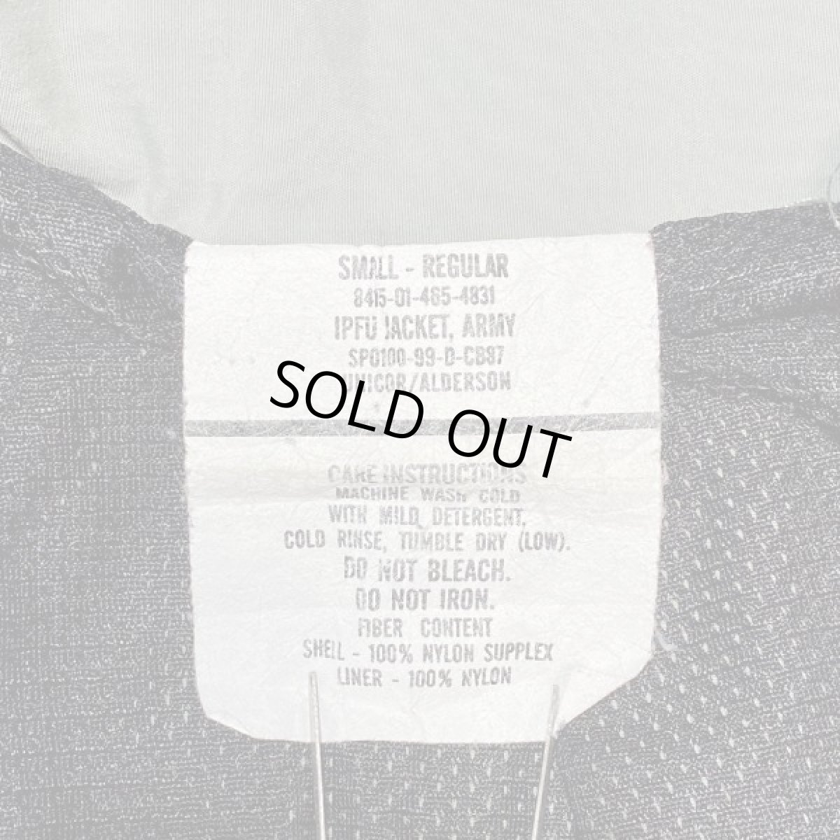 画像7: 「U.S.ARMY IPFU JACKET(ユー・エス・アーミー)」Sサイズ レギュラー USA製 米陸軍 フィットネスジャケット (7)