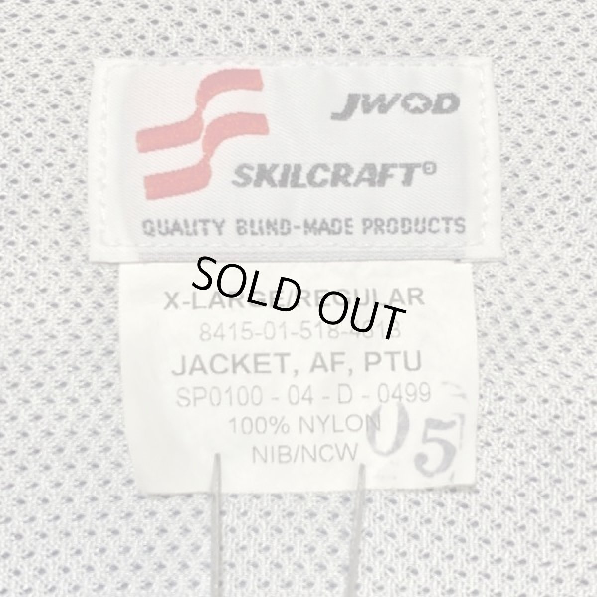 画像6: 「U.S.AIR FORCE PTU JACKET(ユー・エス・エア フォース)」XLサイズ レギュラー USA製 米空軍 フィジカルトレーニングジャケット (6)