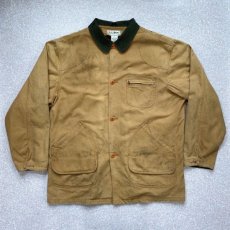 画像1: 「L.L.Bean(エルエルビーン)」XLサイズ 90s USA製 ウールライナー ダック生地 フィールドコート ハンティングジャケット (1)