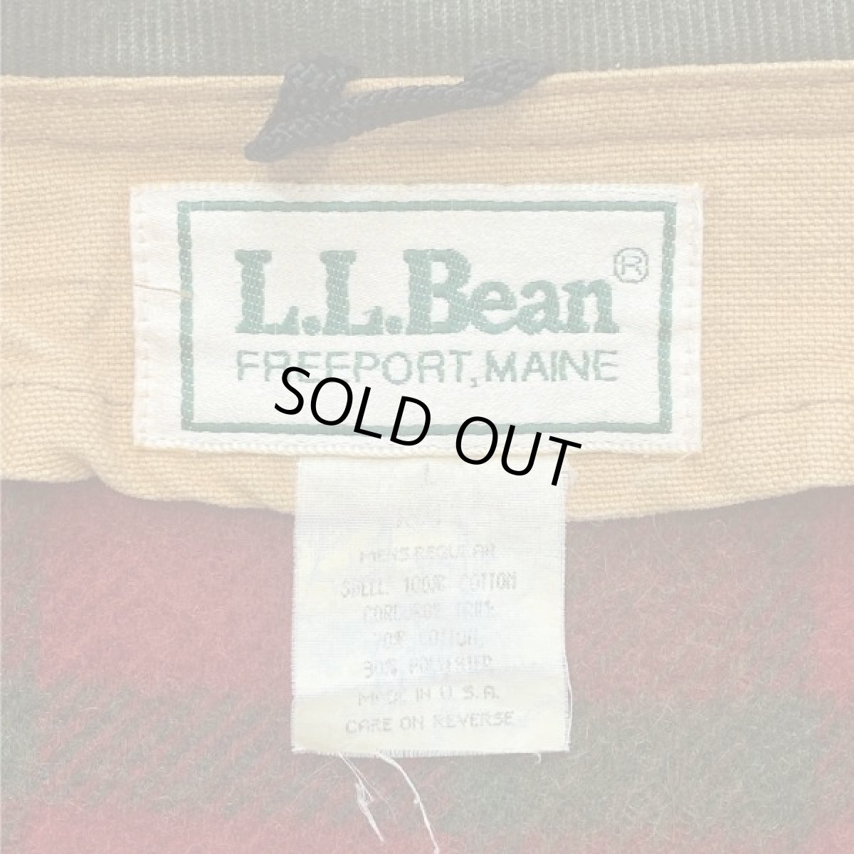 画像8: 「L.L.Bean(エルエルビーン)」 Lサイズ 90s USA製 ウールライナー ダック生地 フィールドコート ハンティングジャケット (8)