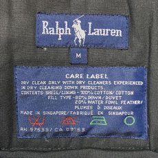 画像9: 「RALPH LAUREN(ラルフローレン)」90s チンストラップ付き ラグランスリーブ ダウンコート ダウンジャケット【送料無料】 (9)