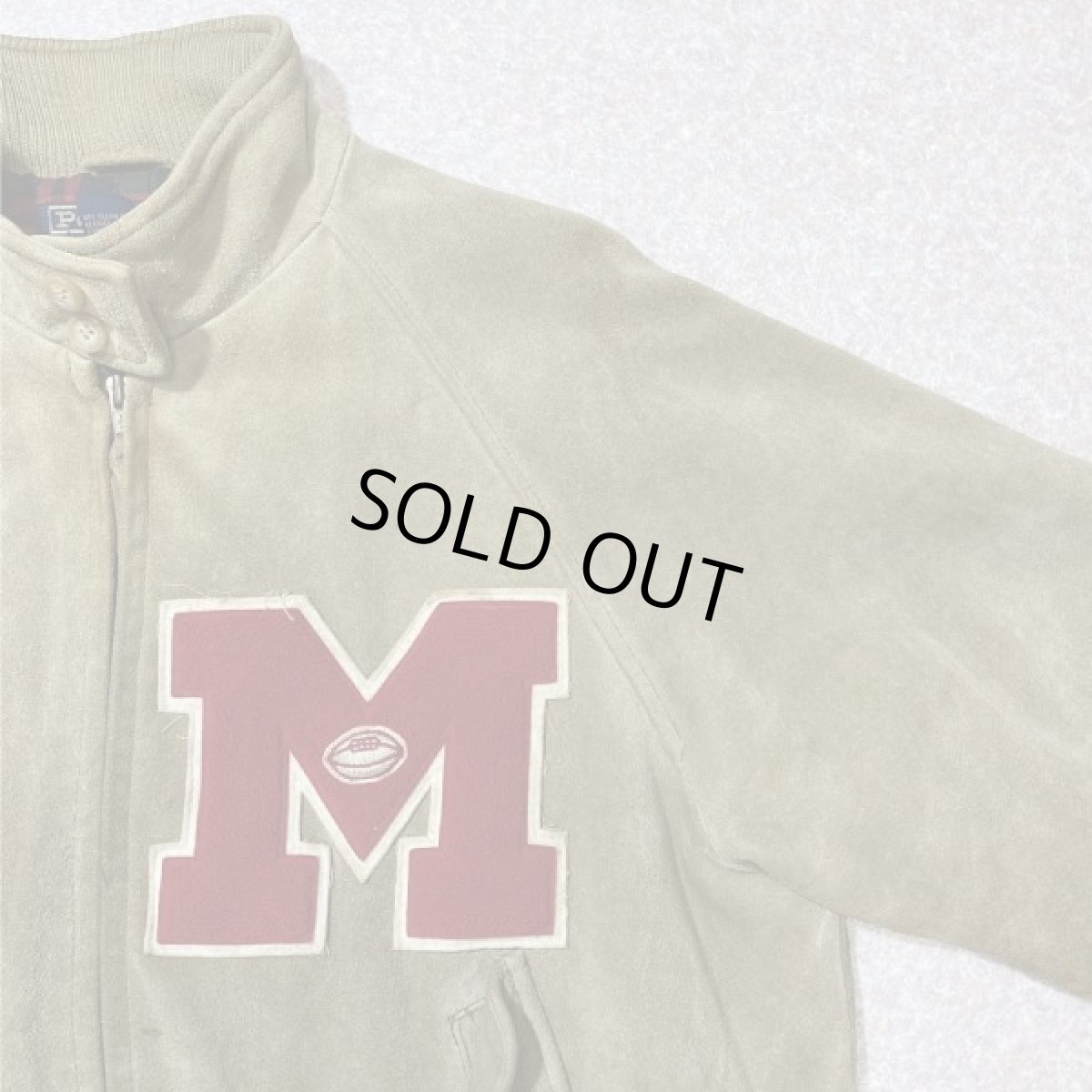 画像3: 「Polo RALPH LAUREN(ポロ ラルフローレン)」90s スウェードレザー ワッペンカスタム スウィングトップ ハリントン スポーツジャケット 【送料無料】 (3)