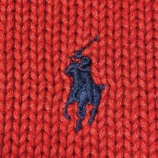 画像7: 「POLO SPORT(ラルフローレン ポロスポーツ)」Vネック 赤 90s ポニー刺繍 コットン ニット (7)