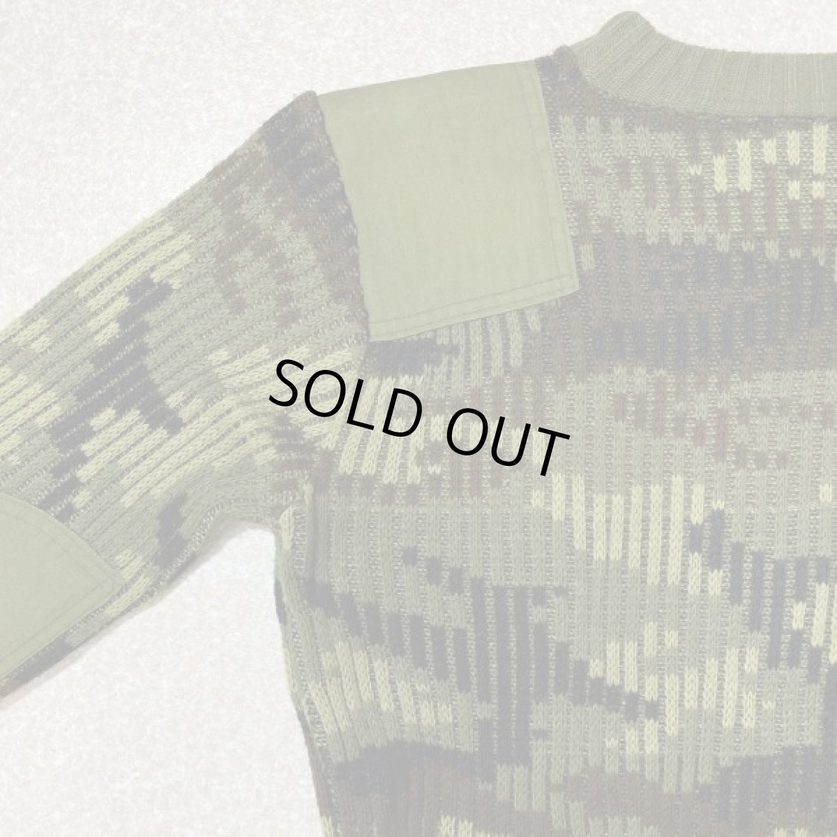 画像9: 「NO BRAND(ノーブランド)」カモフラージュ イングランド製 英国製 アクリル コマンド ニット (9)