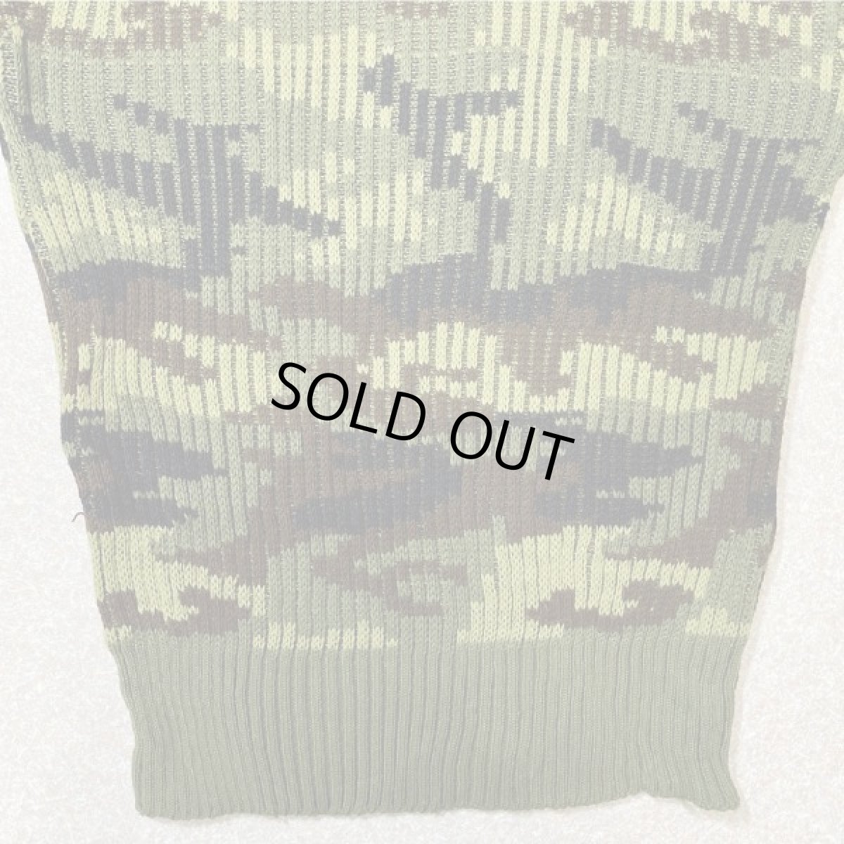 画像12: 「NO BRAND(ノーブランド)」カモフラージュ イングランド製 英国製 アクリル コマンド ニット (12)