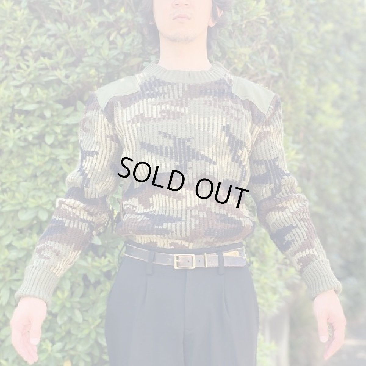 画像16: 「NO BRAND(ノーブランド)」カモフラージュ イングランド製 英国製 アクリル コマンド ニット (16)