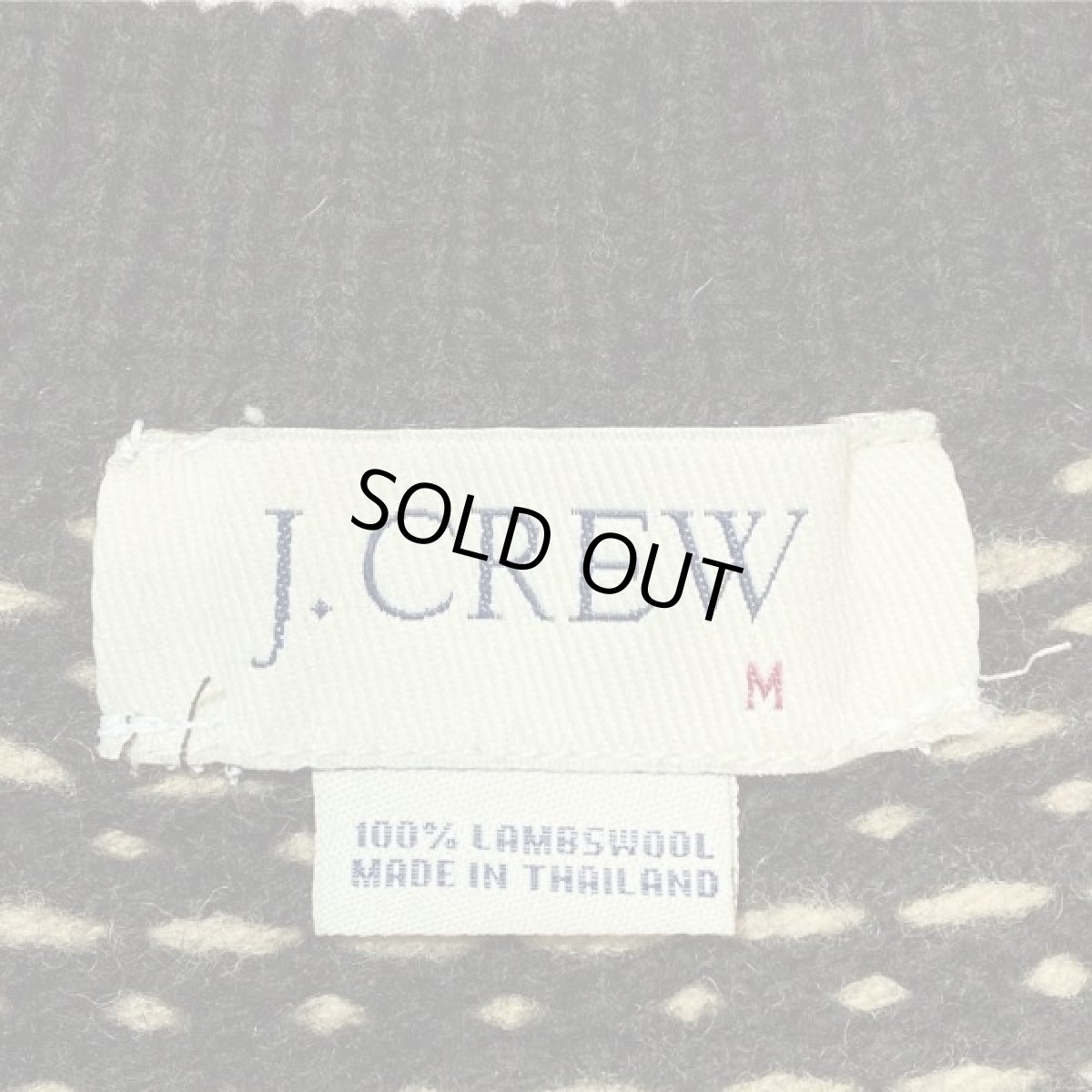 画像11: 「J.Crew(J.クルー)」90s 旧タグ バーズアイ ラムズウール100% Vネック ニット (11)