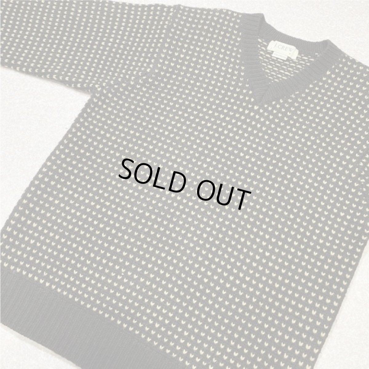 画像15: 「J.Crew(J.クルー)」90s 旧タグ バーズアイ ラムズウール100% Vネック ニット (15)