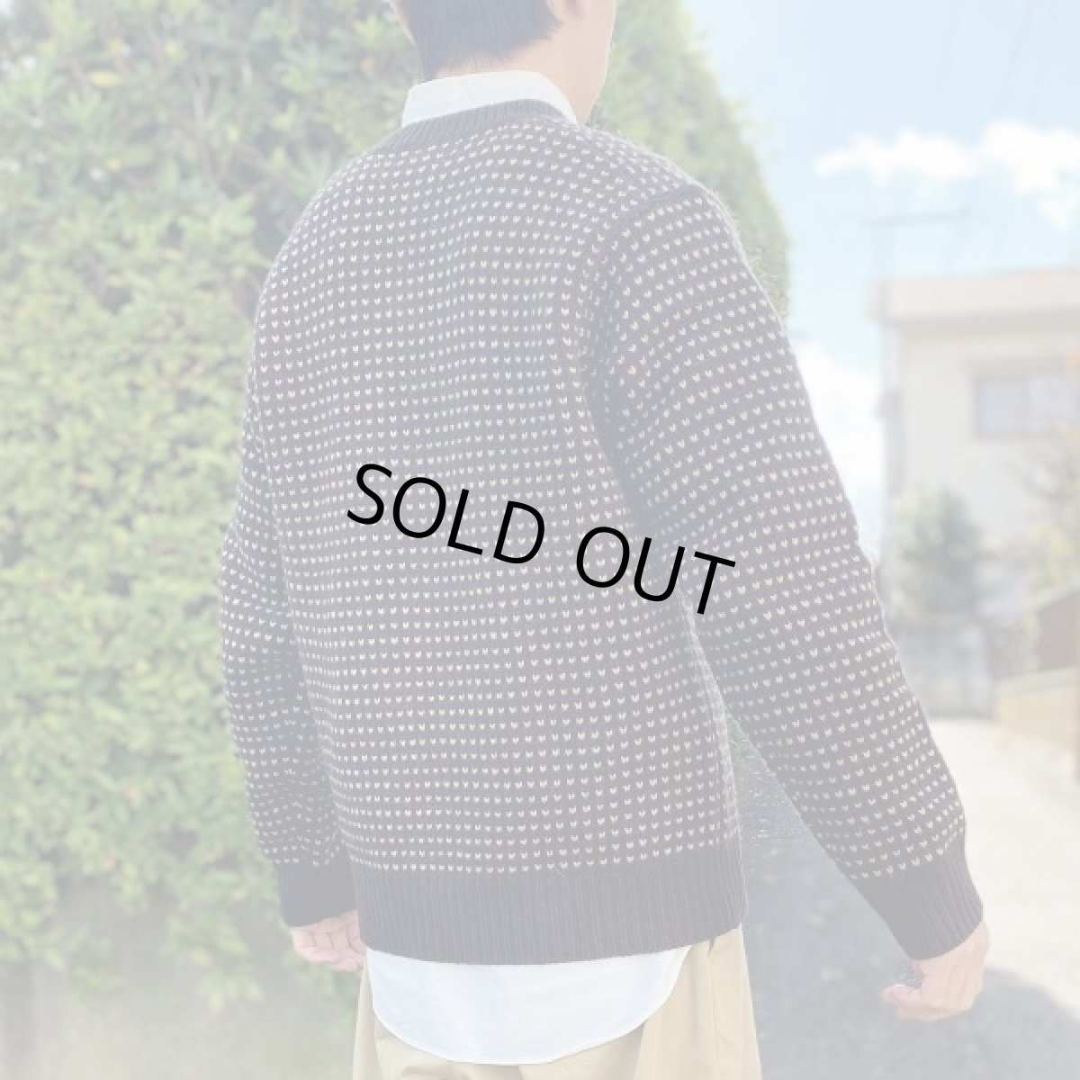 画像19: 「J.Crew(J.クルー)」90s 旧タグ バーズアイ ラムズウール100% Vネック ニット (19)