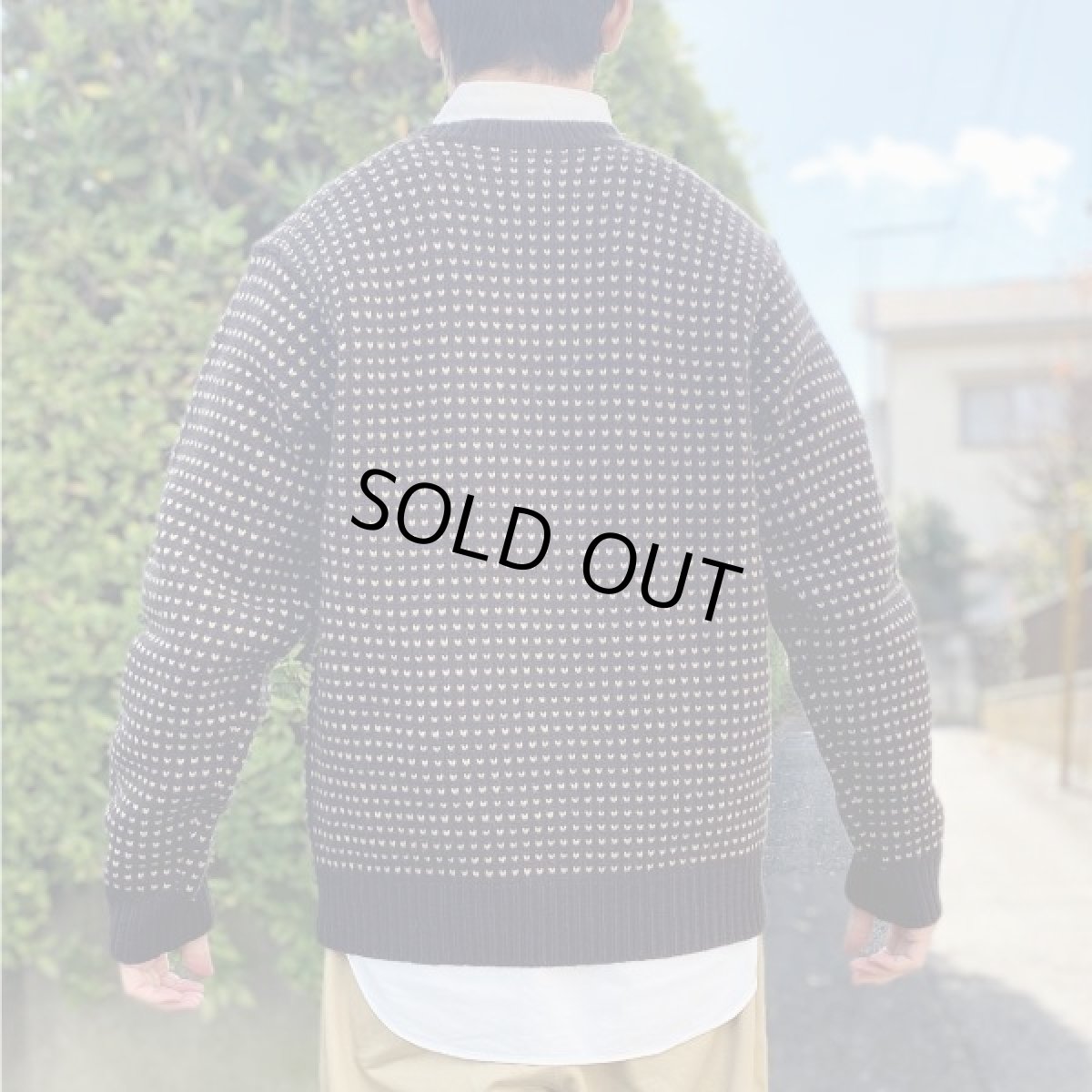 画像20: 「J.Crew(J.クルー)」90s 旧タグ バーズアイ ラムズウール100% Vネック ニット (20)