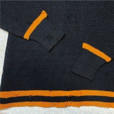 画像13: 「NO BRAND(ノーブランド)」50s 60s セーラーカラー 編み上げ 襟付き ジャンク B品 ヴィンテージ ニット (13)