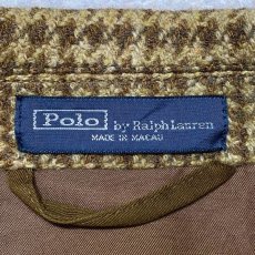 画像6: 「Polo RALPH LAUREN(ポロ ラルフローレン)」 42L マカオ製 ハウンドトゥース サイドベンツ グレンチェック ウール ジャケット (6)