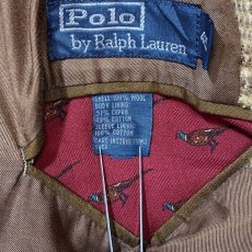 画像9: 「Polo RALPH LAUREN(ポロ ラルフローレン)」 42L マカオ製 ハウンドトゥース サイドベンツ グレンチェック ウール ジャケット (9)