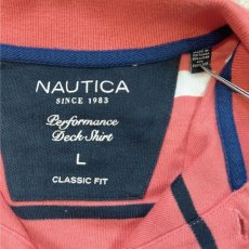 画像8: 「NAUTICA(ノーティカ)」ピンクボーダー ヨット刺繍 クラシックフィット ワンポイント カノコ 半袖ポロシャツ (8)