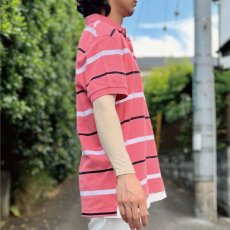 画像18: 「NAUTICA(ノーティカ)」ピンクボーダー ヨット刺繍 クラシックフィット ワンポイント カノコ 半袖ポロシャツ (18)
