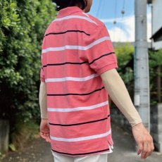 画像19: 「NAUTICA(ノーティカ)」ピンクボーダー ヨット刺繍 クラシックフィット ワンポイント カノコ 半袖ポロシャツ (19)