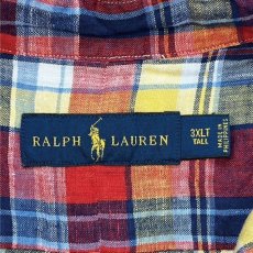 画像8: 「RALPH LAUREN(ラルフローレン)」3XLT オーバーサイズ マドラスチェック リネン ボタンダウンシャツ (8)