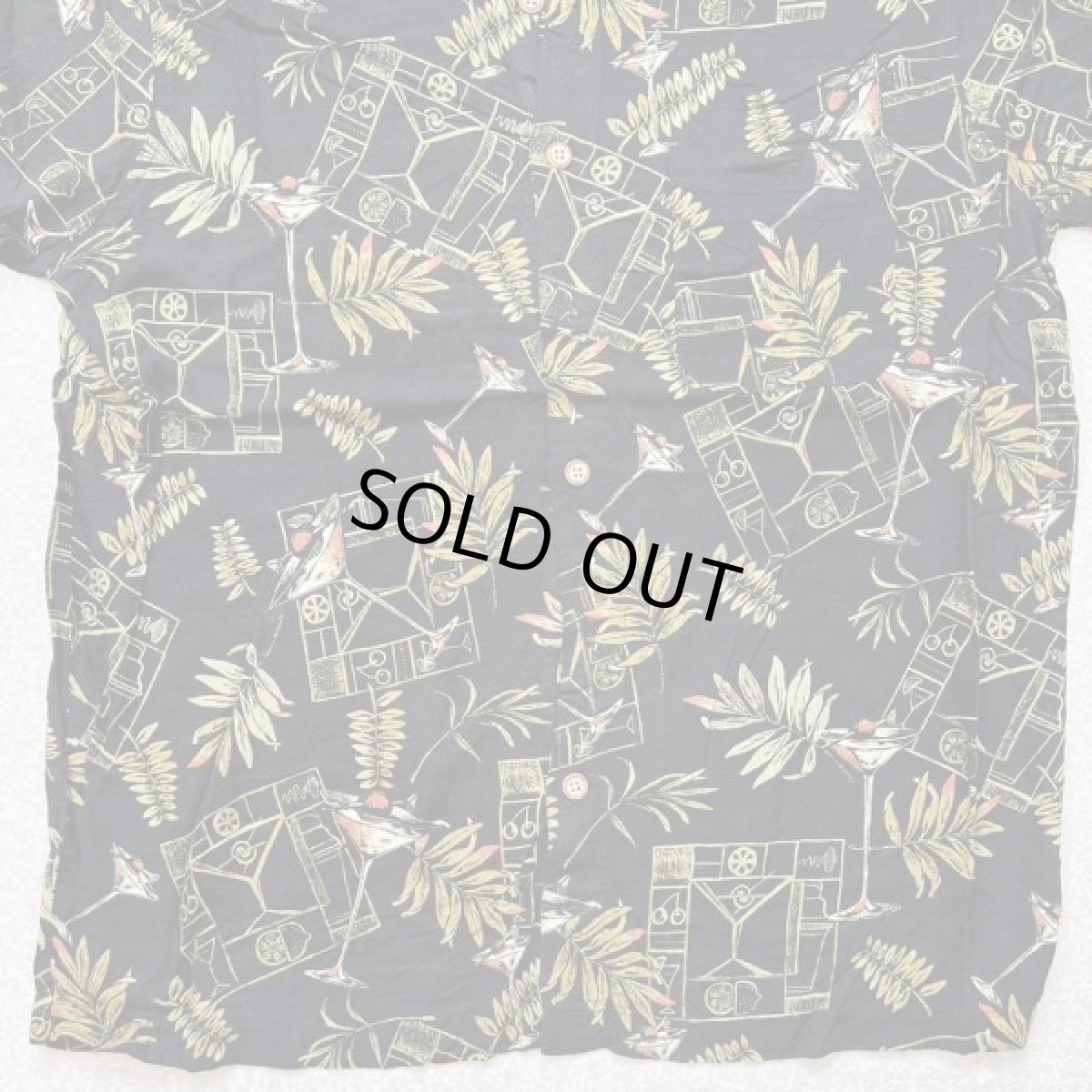 画像5: 「Ron Chereskin(ロン シェレスキン)」ボタニカル柄 カクテル柄 XL アロハシャツ 開襟シャツ (5)