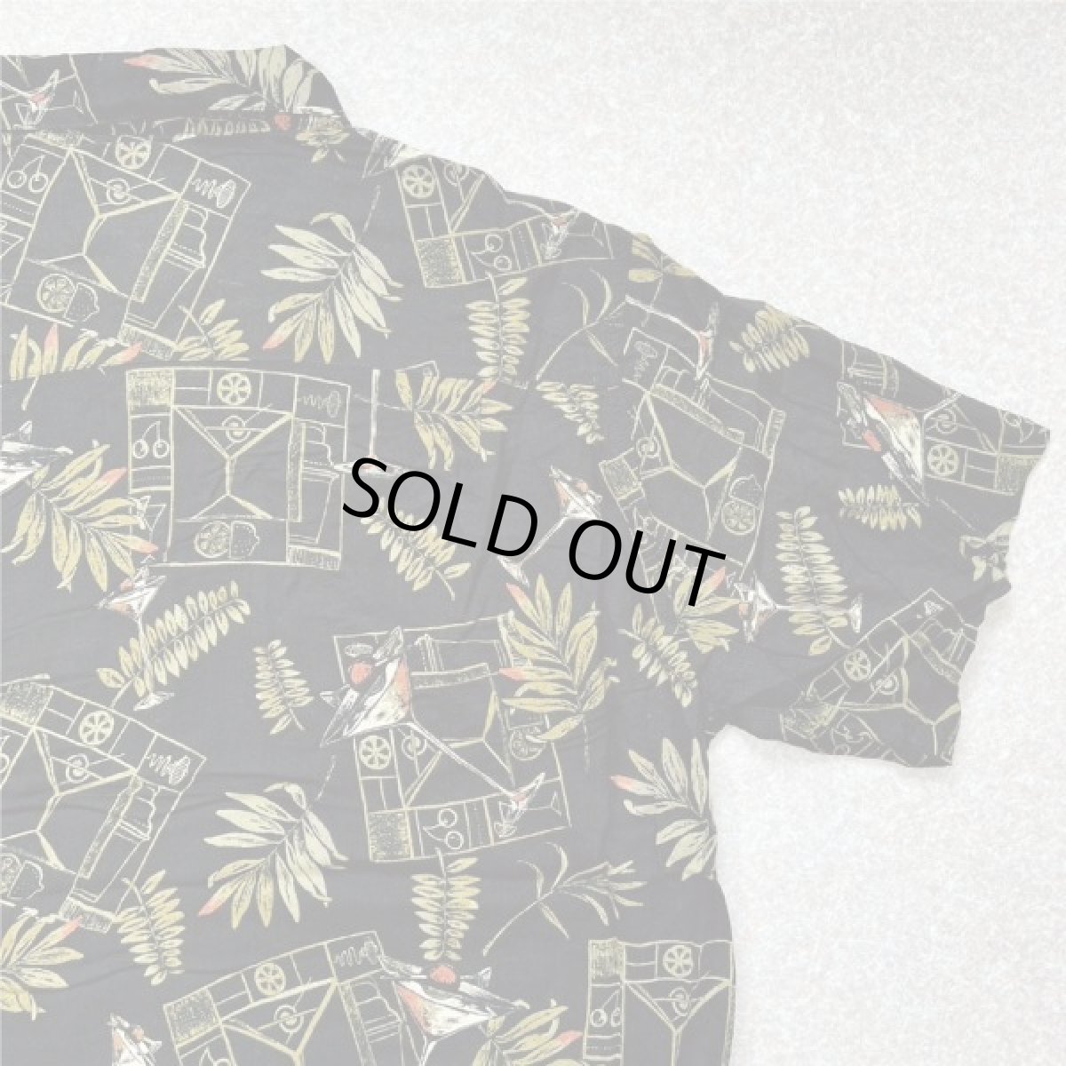 画像13: 「Ron Chereskin(ロン シェレスキン)」ボタニカル柄 カクテル柄 XL アロハシャツ 開襟シャツ (13)