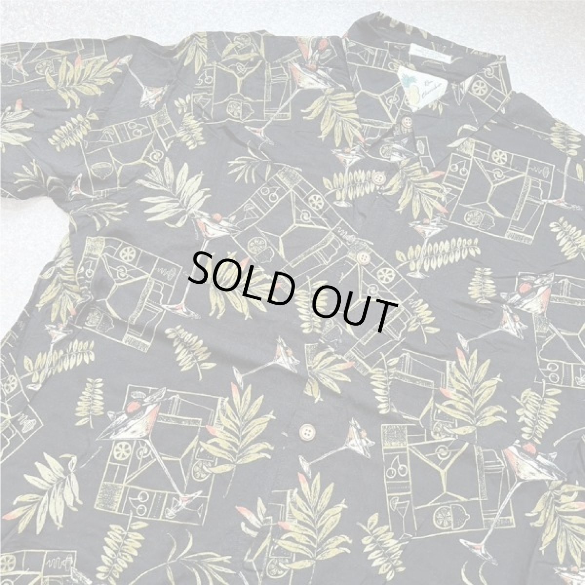 画像15: 「Ron Chereskin(ロン シェレスキン)」ボタニカル柄 カクテル柄 XL アロハシャツ 開襟シャツ (15)