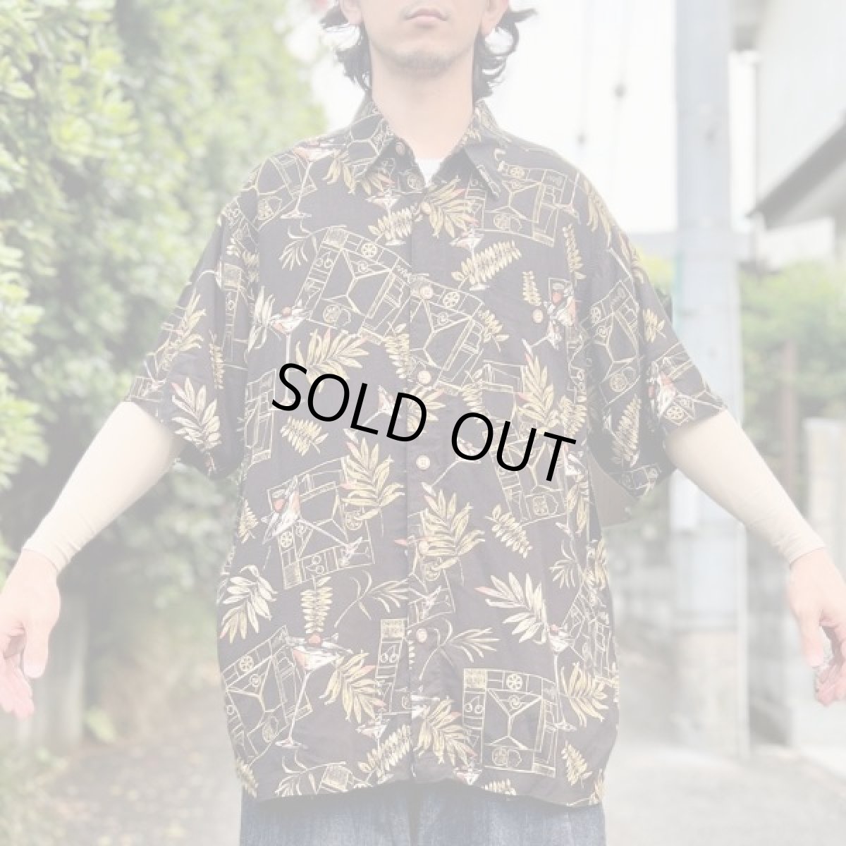 画像16: 「Ron Chereskin(ロン シェレスキン)」ボタニカル柄 カクテル柄 XL アロハシャツ 開襟シャツ (16)