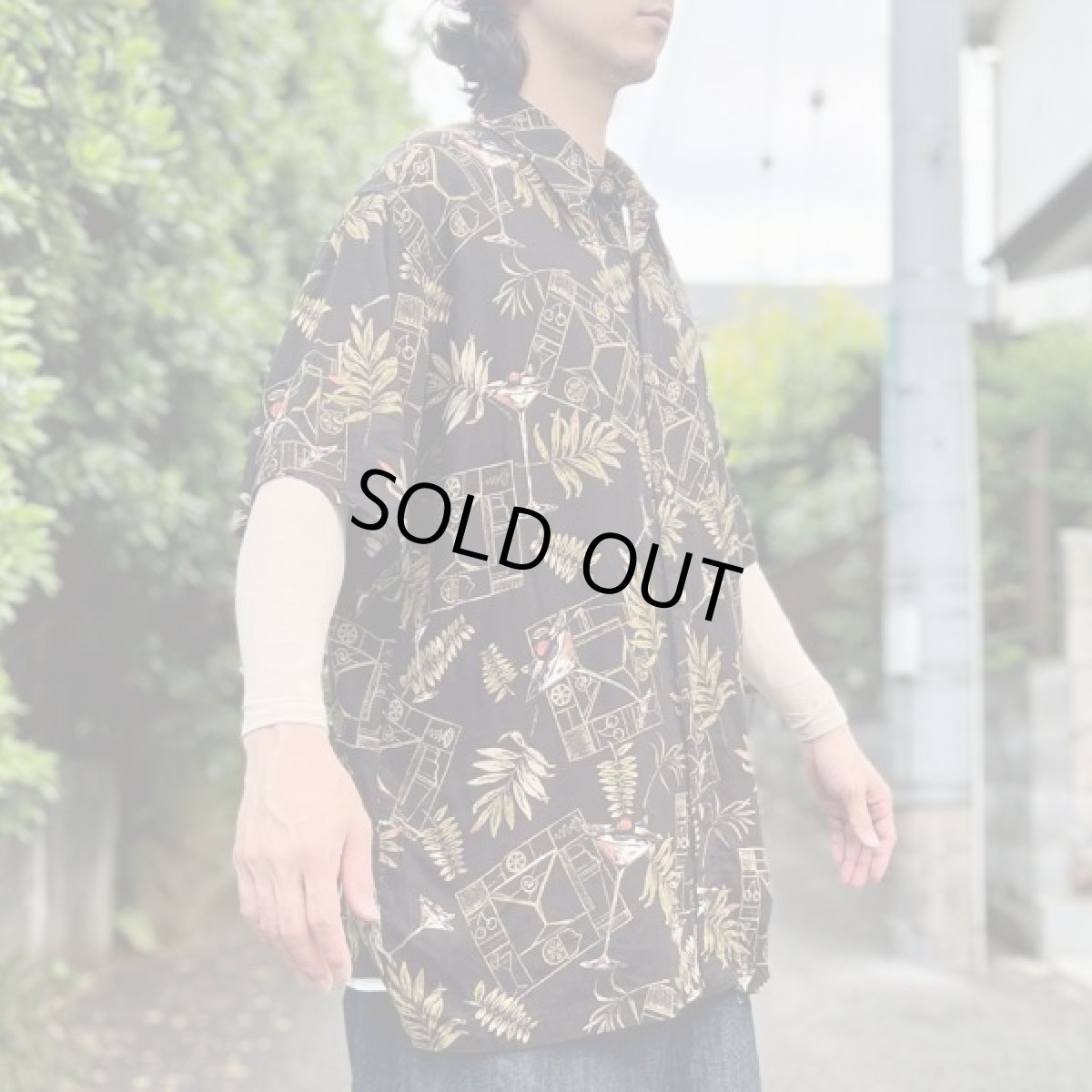 画像17: 「Ron Chereskin(ロン シェレスキン)」ボタニカル柄 カクテル柄 XL アロハシャツ 開襟シャツ (17)