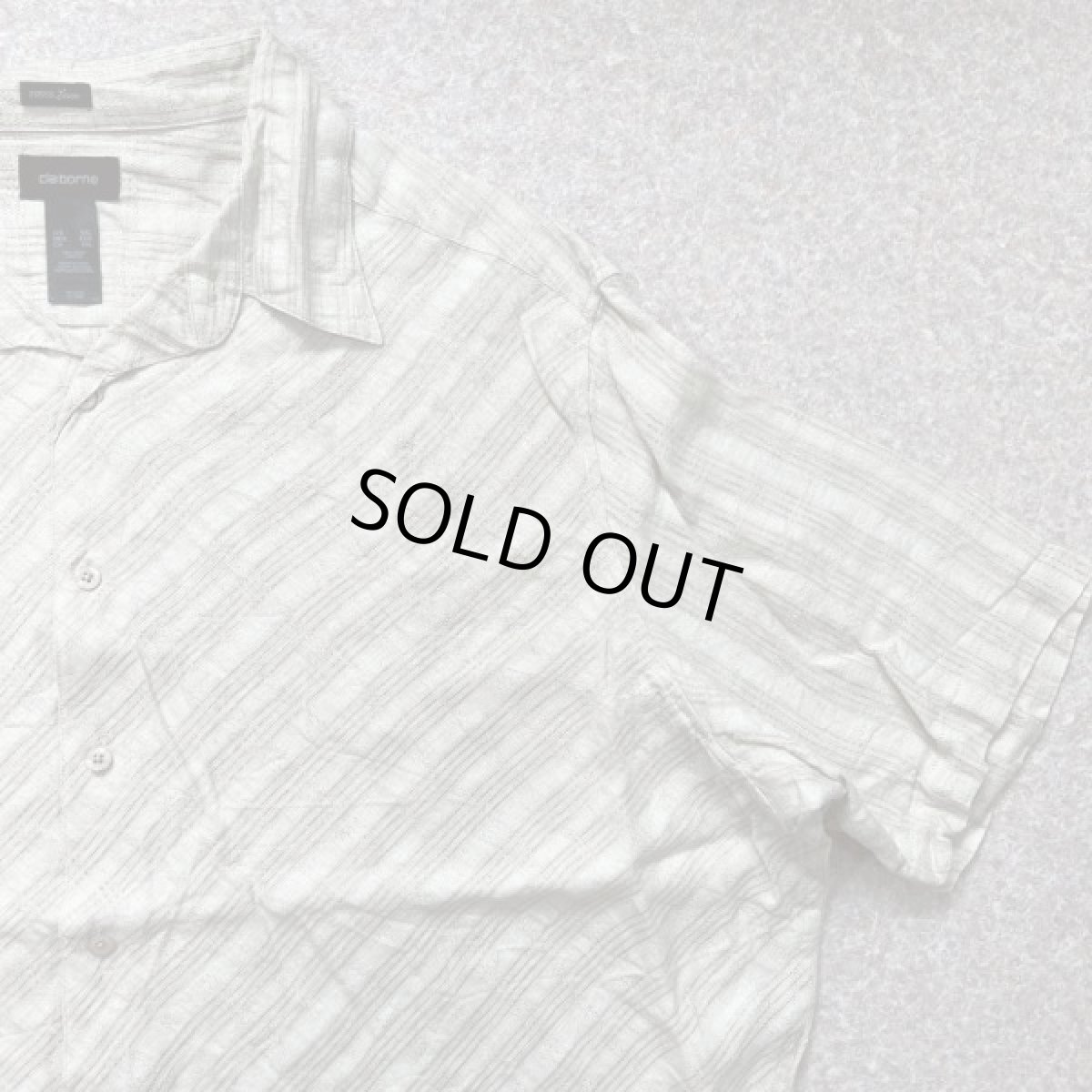 画像4: 「Claiborne(クレイボーン)」斜めチェック柄 XXL リネン 開襟シャツ (4)