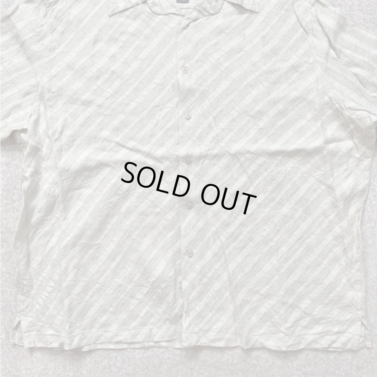 画像5: 「Claiborne(クレイボーン)」斜めチェック柄 XXL リネン 開襟シャツ (5)