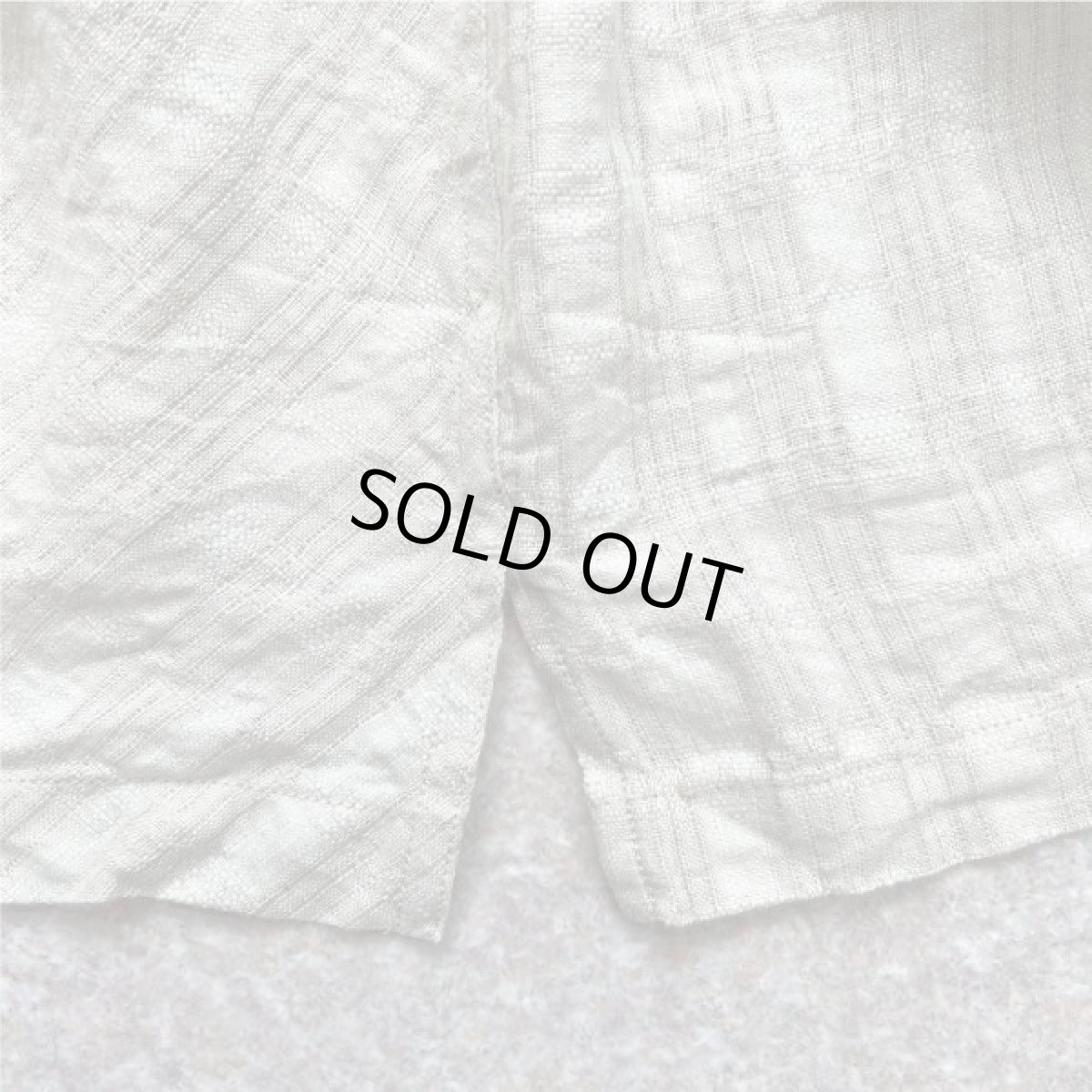 画像8: 「Claiborne(クレイボーン)」斜めチェック柄 XXL リネン 開襟シャツ (8)