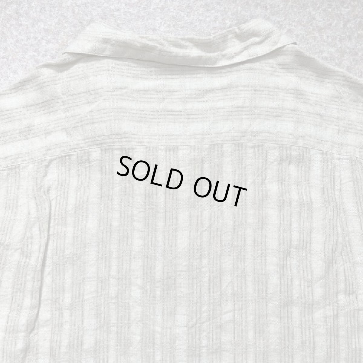 画像12: 「Claiborne(クレイボーン)」斜めチェック柄 XXL リネン 開襟シャツ (12)